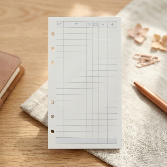 채움 6공 가계부 다이어리 속지 135매(A6)