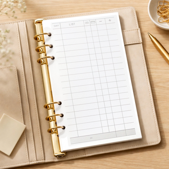 채움 6공 가계부 다이어리 속지 135매(A6)