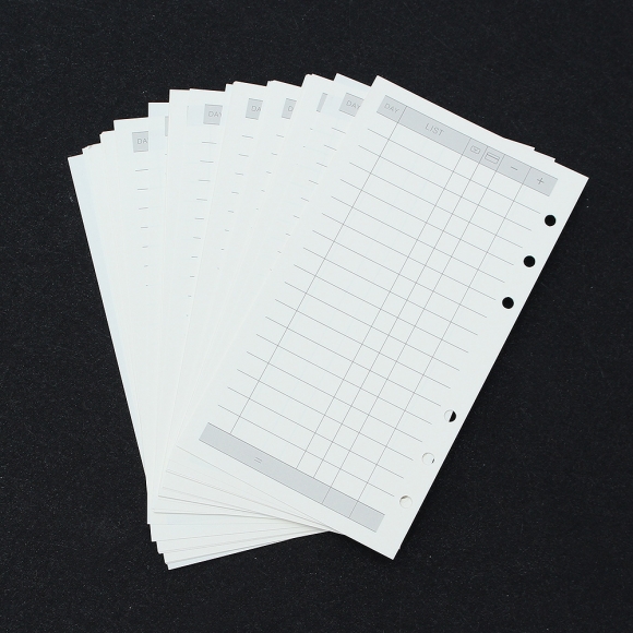 채움 6공 가계부 다이어리 속지 135매(A6)