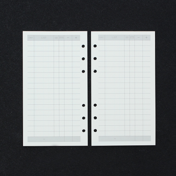채움 6공 가계부 다이어리 속지 135매(A6)