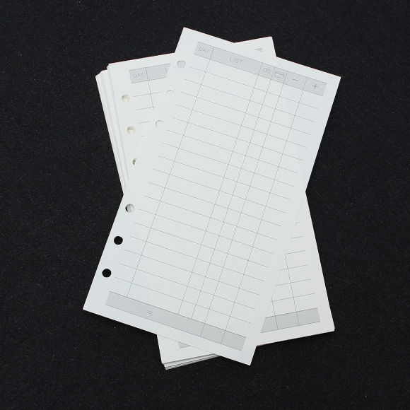 채움 6공 가계부 다이어리 속지 135매(A6)