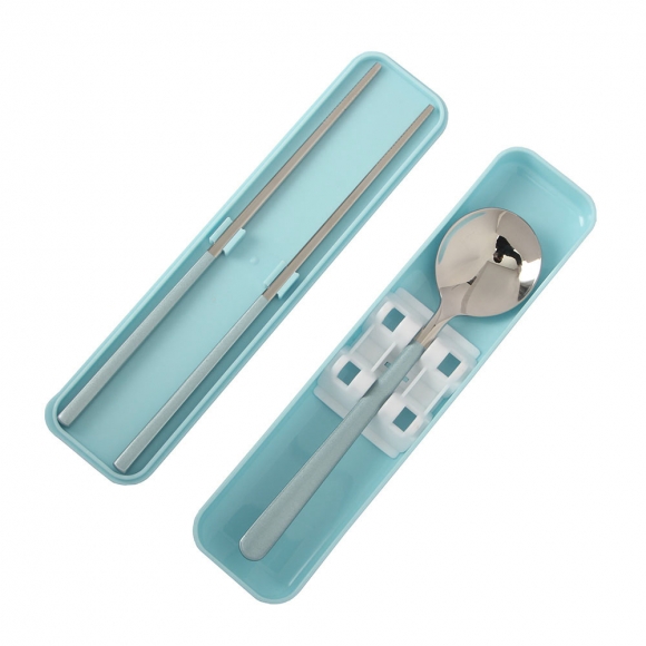 푸드썸 휴대용 수저 세트(블루)