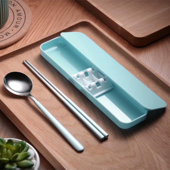 푸드썸 휴대용 수저 세트(블루)