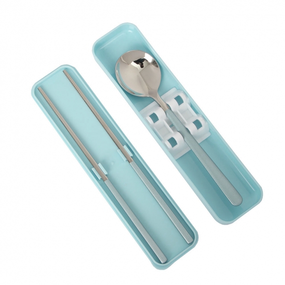 푸드썸 휴대용 수저 세트(블루)