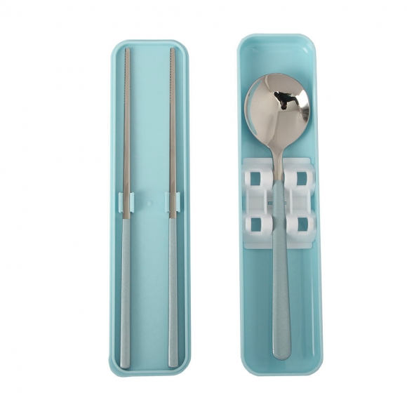 푸드썸 휴대용 수저 세트(블루)