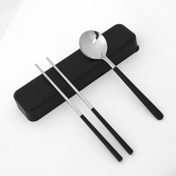 푸드썸 휴대용 수저 세트(블랙)