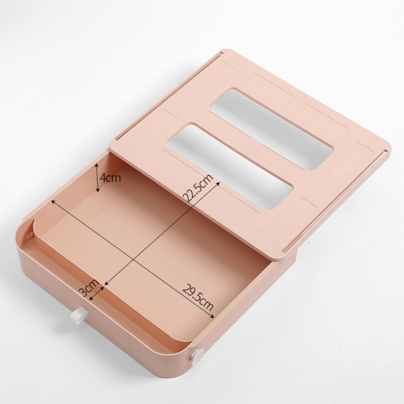 부착식 슬라이딩 히든서랍(31.5cmx27cm) (핑크)