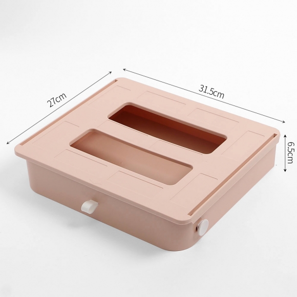 부착식 슬라이딩 히든서랍(31.5cmx27cm) (핑크)