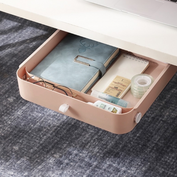 부착식 슬라이딩 히든서랍(31.5cmx27cm) (핑크)