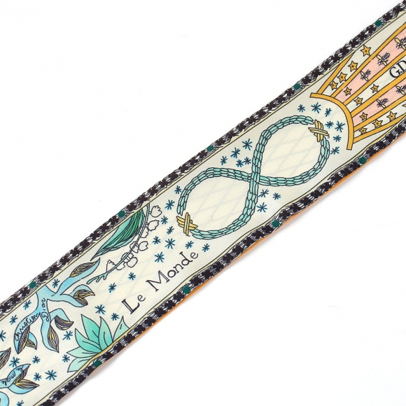 프린 양면 쁘띠 스카프(세계)