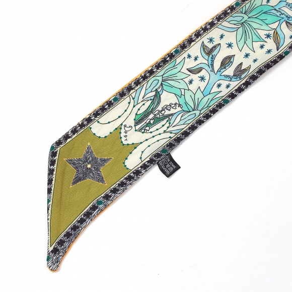 프린 양면 쁘띠 스카프(세계)