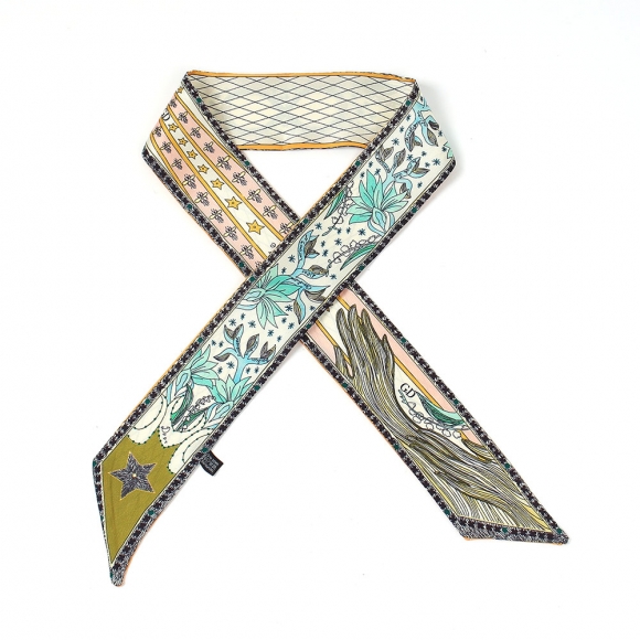 프린 양면 쁘띠 스카프(세계)