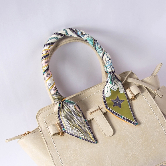 프린 양면 쁘띠 스카프(세계)