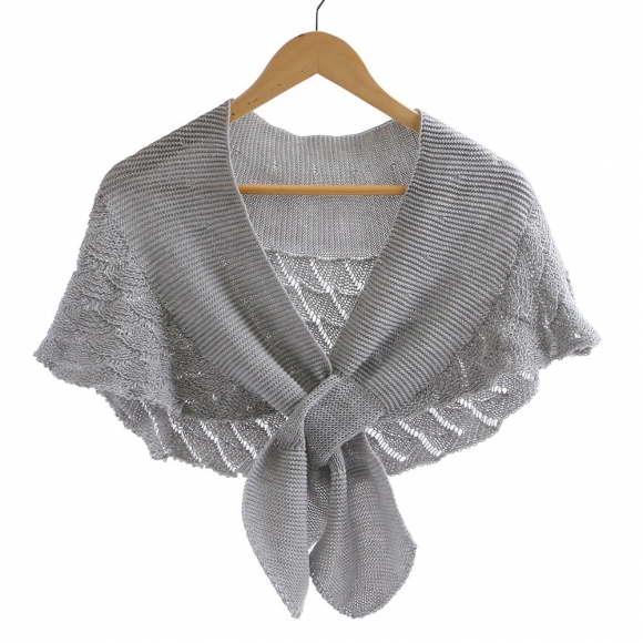 케이프 니트 숏 어깨숄(그레이)