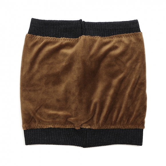 니트 벨벳기모 방한 복대(차콜)