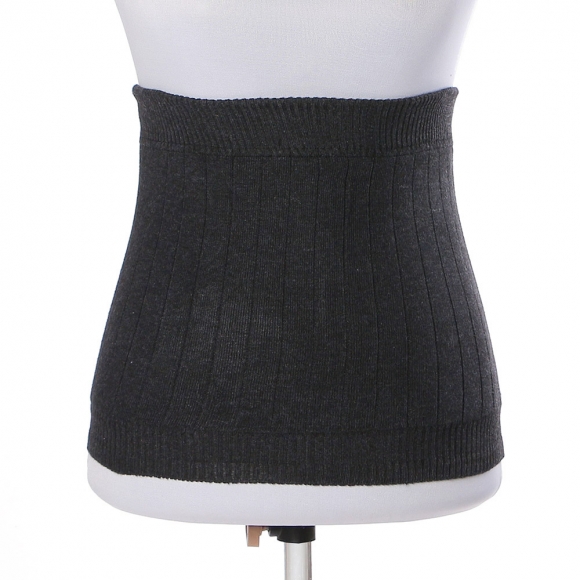 니트 벨벳기모 방한 복대(차콜)