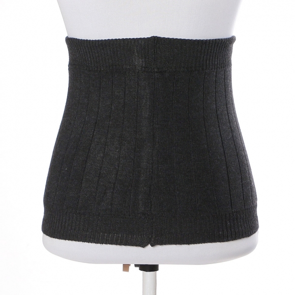 니트 벨벳기모 방한 복대(차콜)