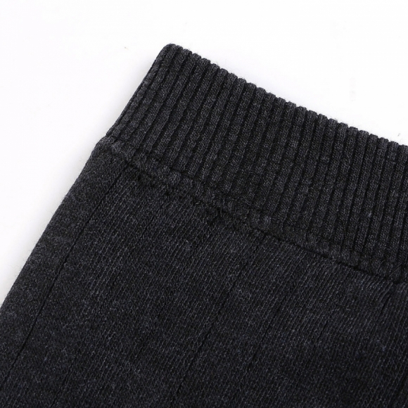 니트 벨벳기모 방한 복대(차콜)