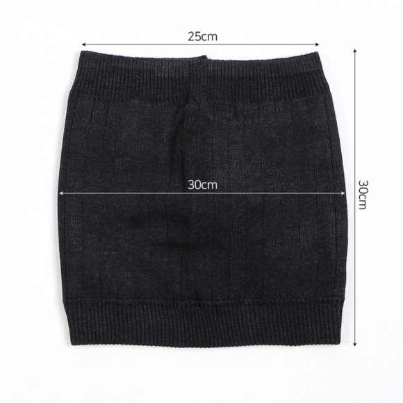 니트 벨벳기모 방한 복대(차콜)