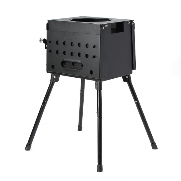 힐링캠핑 접이식 화목난로(내열창+재받침) (57x29cm)