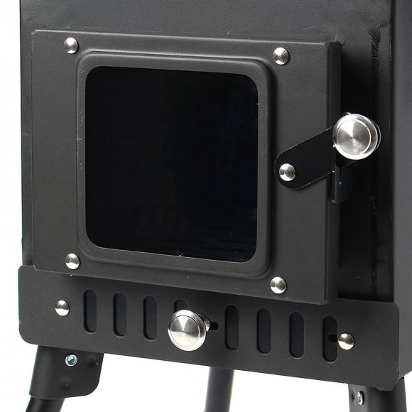 힐링캠핑 접이식 화목난로(내열창+재받침) (57x29cm)