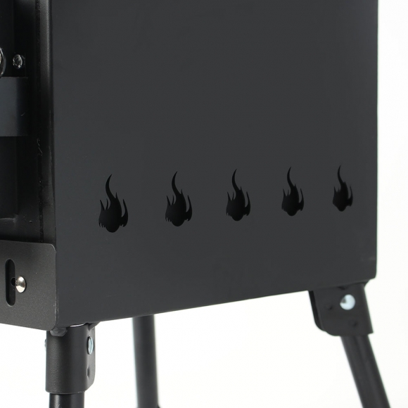 힐링캠핑 접이식 화목난로(내열창+재받침) (57x29cm)