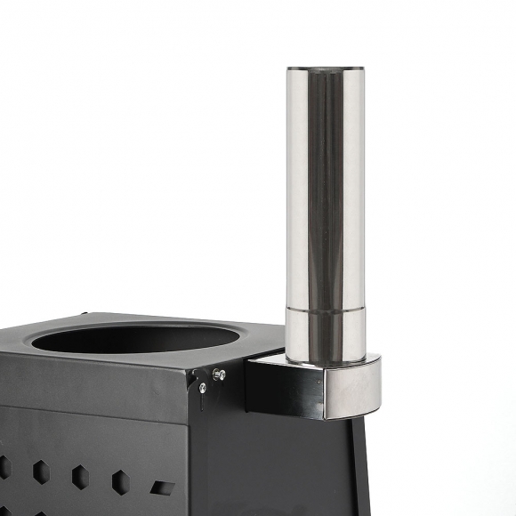 힐링캠핑 접이식 화목난로(내열창+재받침) (57x29cm)