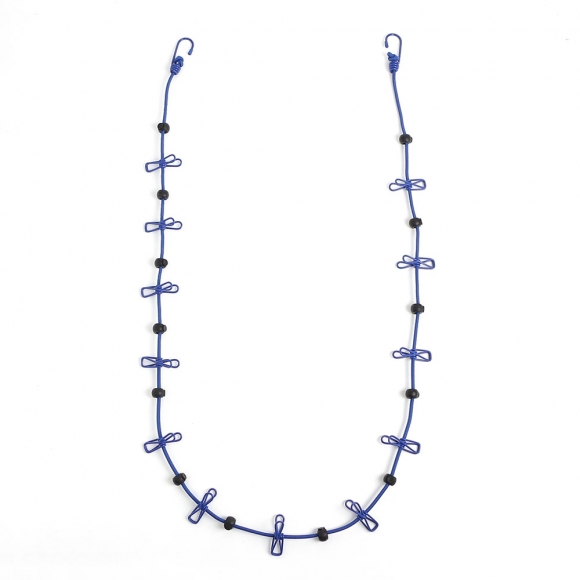 간편 빨래집게+탄성 빨랫줄 2p세트(블루)