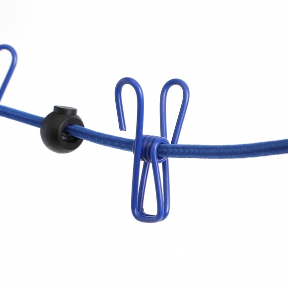 간편 빨래집게+탄성 빨랫줄 2p세트(블루)