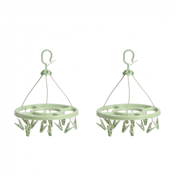 클린홈 빨래집게 건조대 2p세트(12p) (그린)