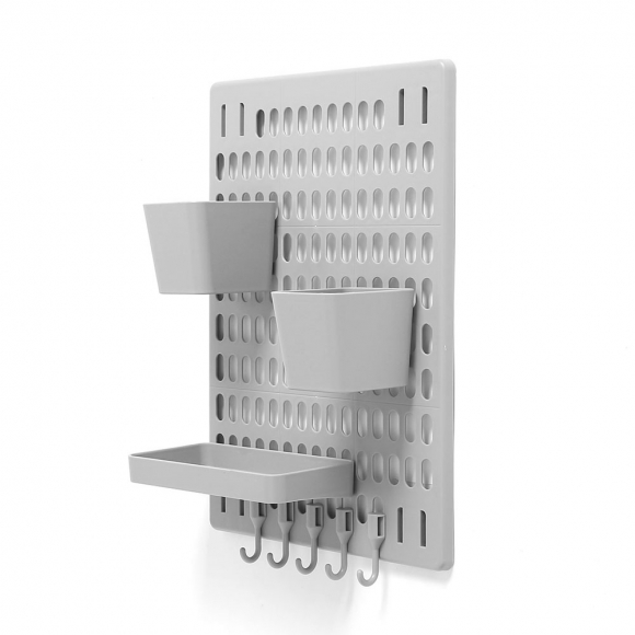 홈데코 접착식 페그보드 선반세트 P2(그레이)