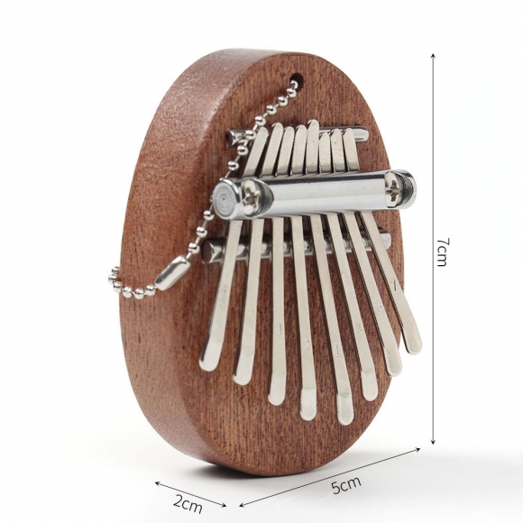 마호가니 8음계 미니 칼림바(5x7cm) (타원형)
