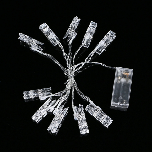 10구 LED 클립 집게 전구 2p세트(1.5m) (컬러)