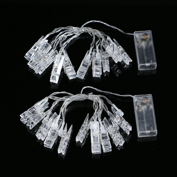 10구 LED 클립 집게 전구 2p세트(1.5m) (컬러)