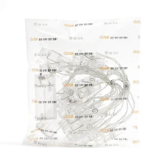 10구 LED 클립 집게 전구 2p세트(1.5m) (컬러)