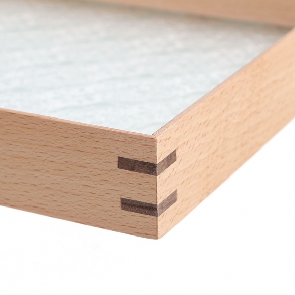 [쿠킹홈] 엔틱 플라워 유리트레이(30x20cm) (내추럴)