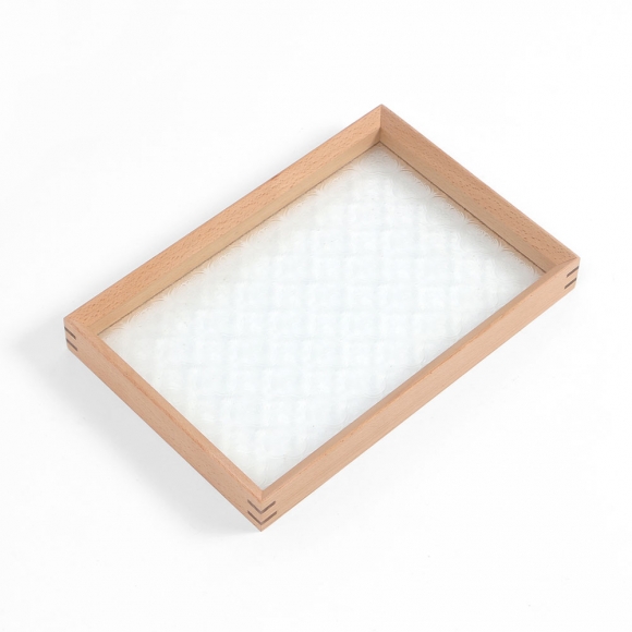 [쿠킹홈] 엔틱 플라워 유리트레이(30x20cm) (내추럴)