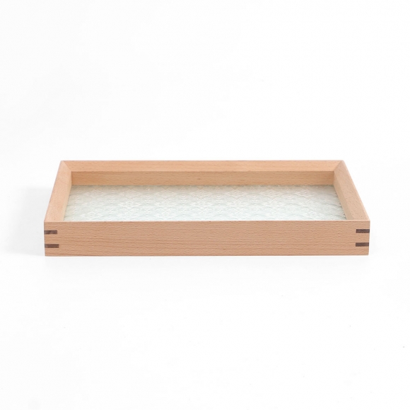 [쿠킹홈] 엔틱 플라워 유리트레이(30x20cm) (내추럴)