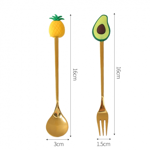 상큼 프루츠 티스푼 티포크 세트(과일B)