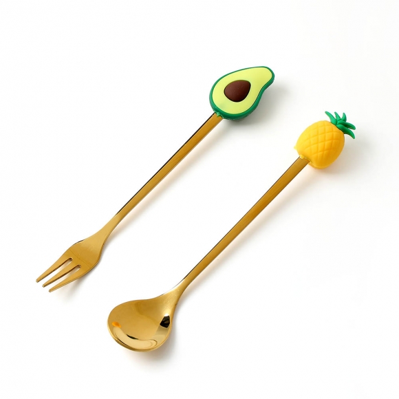 상큼 프루츠 티스푼 티포크 세트(과일B)