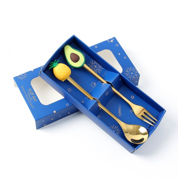 상큼 프루츠 티스푼 티포크 세트(과일B)