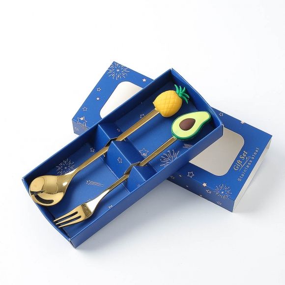 상큼 프루츠 티스푼 티포크 세트(과일B)