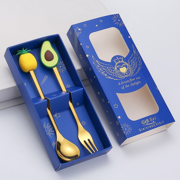 상큼 프루츠 티스푼 티포크 세트(과일B)