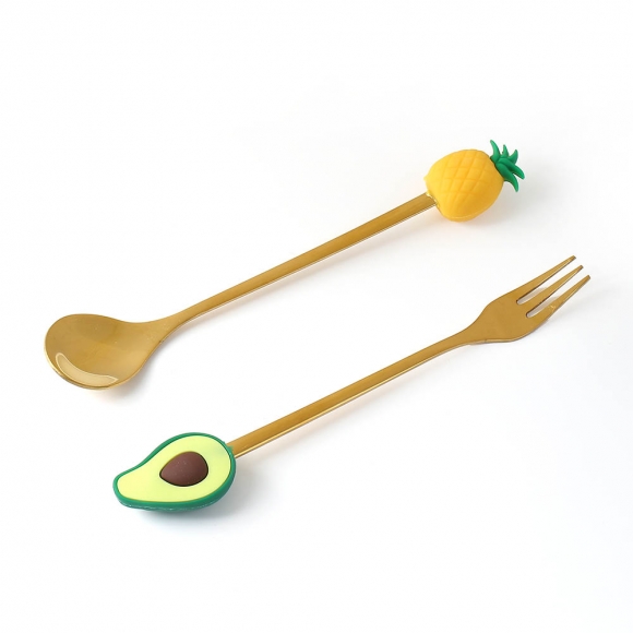 상큼 프루츠 티스푼 티포크 세트(과일B)