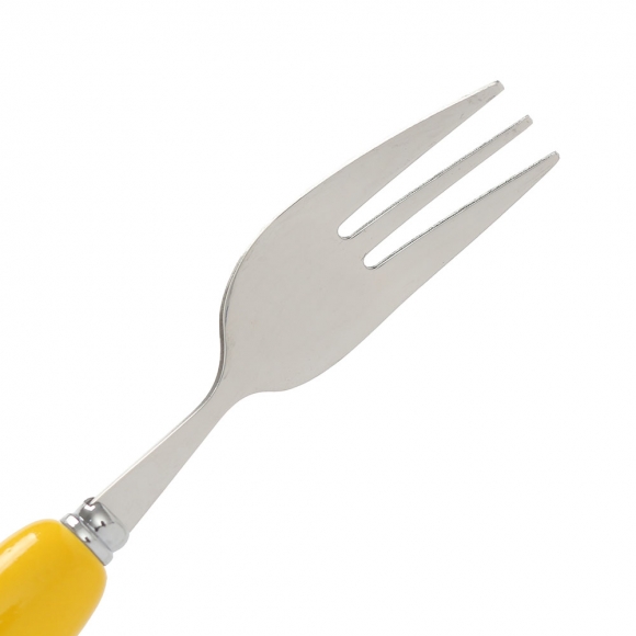 꾹꾹호랑 휴대용 숟가락 포크 세트(옐로우)