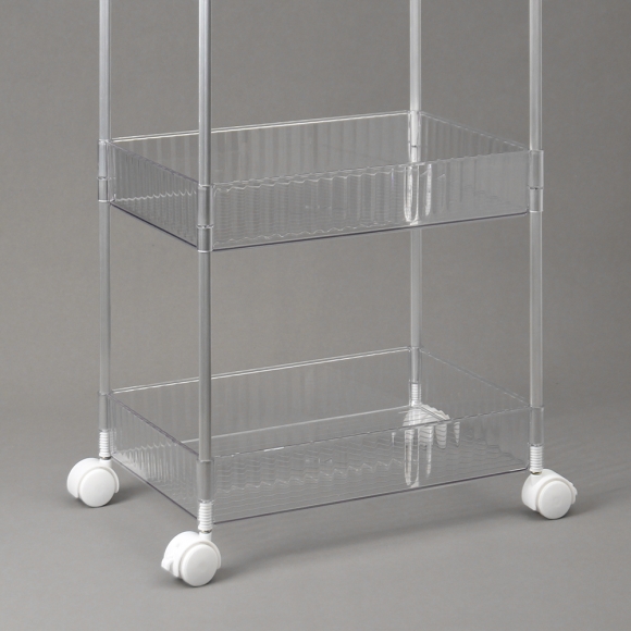 심플리 투명 4단 이동식 선반(39x27cm)