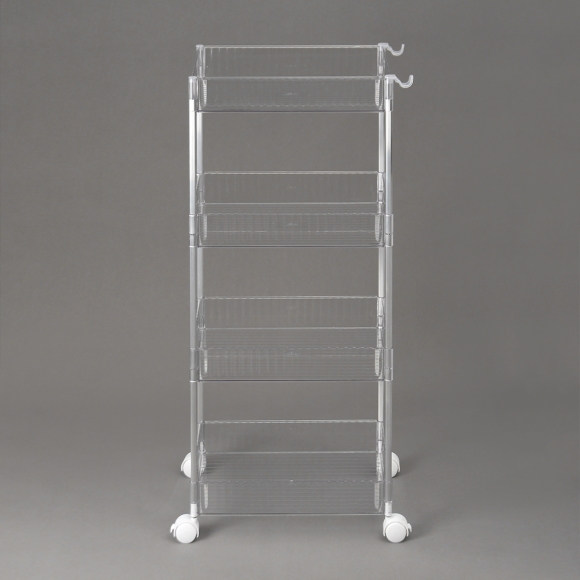 심플리 투명 4단 이동식 선반(39x27cm)