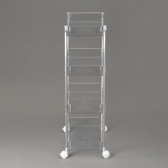 심플리 투명 4단 이동식 선반(39x27cm)