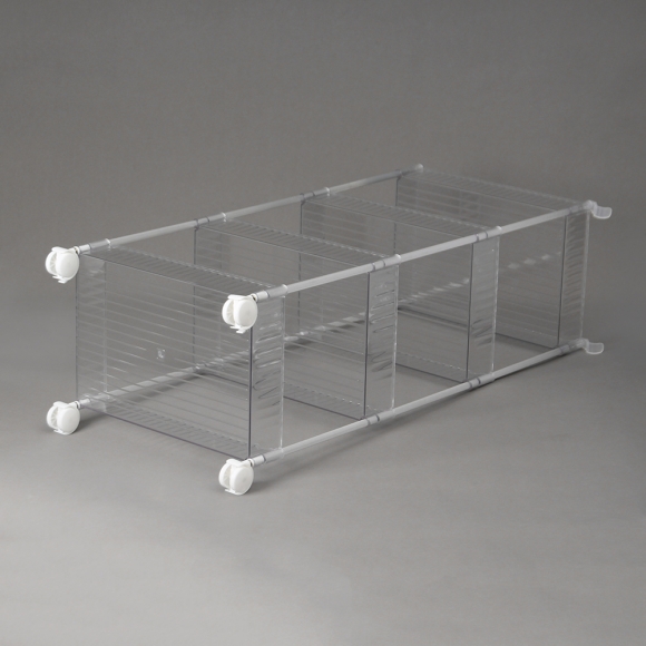 심플리 투명 4단 이동식 선반(39x27cm)