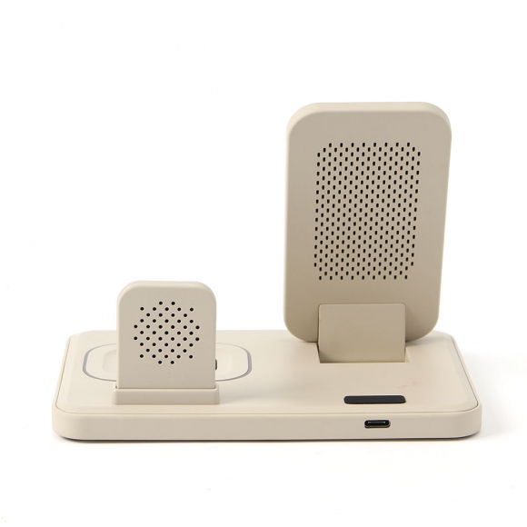 스마트웨이 3in1 애플용 무선충전기(베이지)